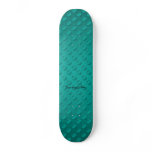 Turquoise polka dots on turquoise background custom skate board