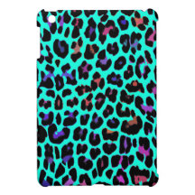 Turquoise Pop Leopard iPad Mini Cases