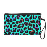 Turquoise Pop Leopard Wristlets
