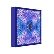 Turquoise Purple Glass Abstract canvas Stretched Canvas Prints