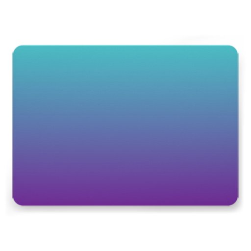 Turquoise Purple Ombre Invitation