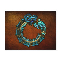 Turquoise Quetzalcoatl Postcard