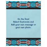 turquoise red abstract border flyer