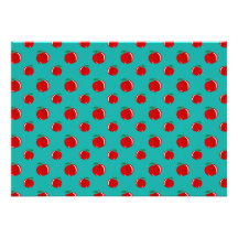 Turquoise red apple pattern announcements