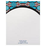 turquoise red border letterhead