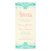 Turquoise Rehearsal Dinner Invitation invitations