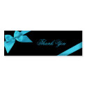 Turquoise Ribbon Table Place Card business cards