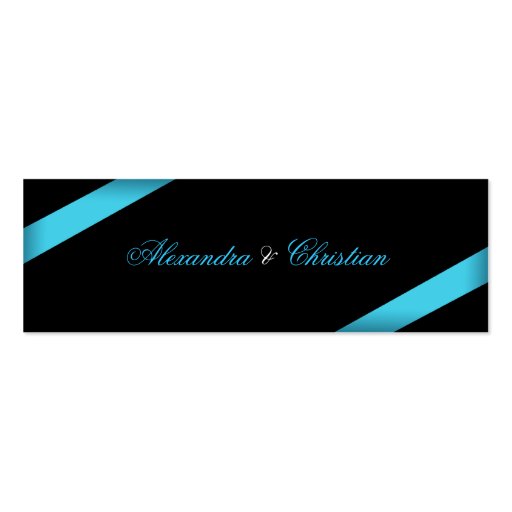 Turquoise Ribbon Thank You Card Business Card (back side)