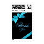 Turquoise Ribbon Thank You Stamp