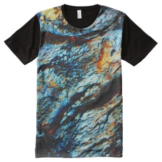 Turquoise Rock All-Over Print T-shirt