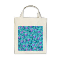 Turquoise roses bag