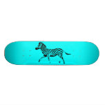 Turquoise Running Zebra skateboards
