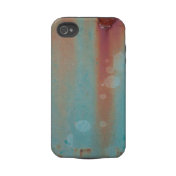 Turquoise Rusted Metal Iphone 4 Tough Cases