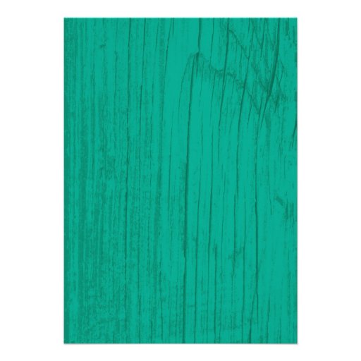 Turquoise Rustic Barn Wood Wedding Invitations