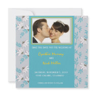 Turquoise - Save the date cards invitation