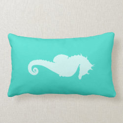 Turquoise Sea Horse Pillow