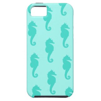 Turquoise Seahorse 2 iPhone 5 Case