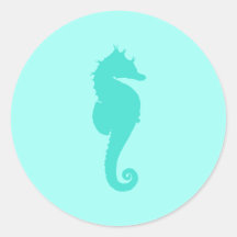 Turquoise Seahorse 2 Sticker