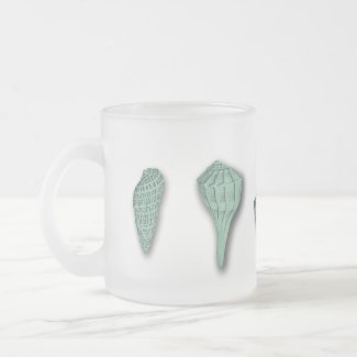 Turquoise Seashells Frosted Mug