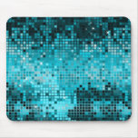Turquoise Sequins Look Disco Mirrors Bling Mousepad