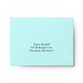Turquoise Shake your Tail Feathers RSVP Envelope zazzle_envelope