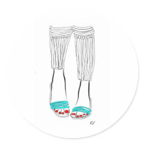 Turquoise Slippers stickers