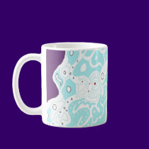 Turquoise Space, Abstract Art Mug mugs