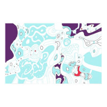 "Turquoise Space" Digital Abstract Art Poster posters by RLMdesignes "Turquoise Space" Digital Abstract Art Poster posters