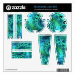 Turquoise Spiral Shell Fractal Skullcandy Decal