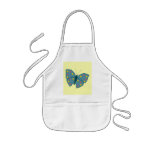 Turquoise Spotted Butterfly Apron