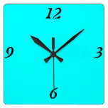 Turquoise Square Wallclock