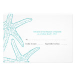 Turquoise Starfish Response Card Invitations