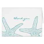 Turquoise Starfish Thank You Card