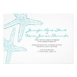 Turquoise Starfish Wedding Invite