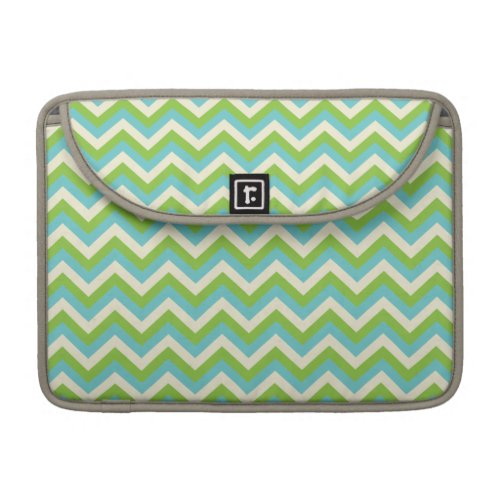Turquoise Striped Sleeves For Macbooks