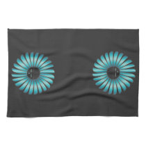 Turquoise sun dish towel kitchen towels