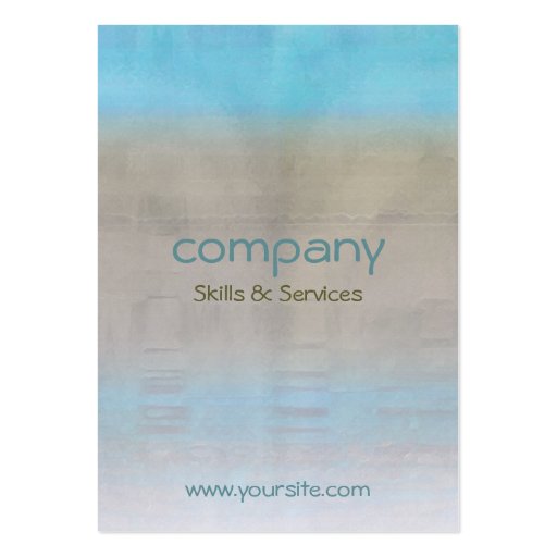 Turquoise & Tan Ocean Abstract Business Card