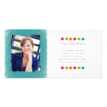 Turquoise Teal Blue Sponge Photo Frame Photo Cards photo cards