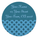 Turquoise Teal Floral Address Label stickers by DonnaGraysonAbstract Turquoise Teal Floral Address Label stickers