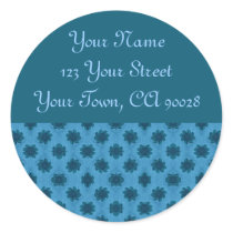 Turquoise Teal Floral Address Label stickers by DonnaGraysonAbstract Turquoise Teal Floral Address Label stickers