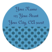 Turquoise Teal Floral Address Label stickers by DonnaGraysonAbstract Turquoise Teal Floral Address Label stickers