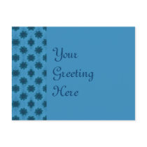 Turquoise Teal Flower Pattern postcards by DonnaGraysonAbstract Turquoise Teal Flower Pattern postcards