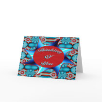 turquoise thinking of you cards