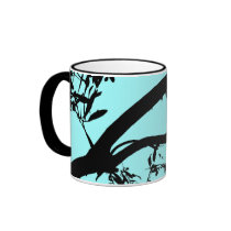 Turquoise Tree Branches Mug mugs