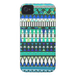 Turquoise Tribal Pattern iPhone 4/4S Case-Mate Cas iPhone 4 Case-Mate Case