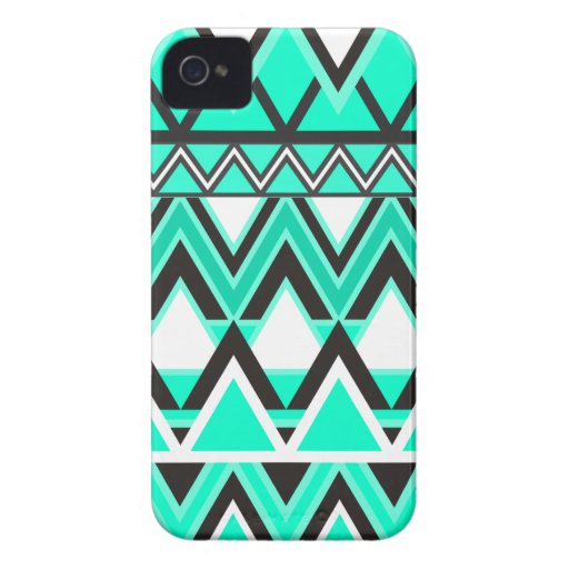 Turquoise Tribal Pattern iPhone 4 Case-Mate Case