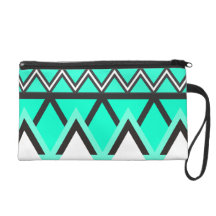 Turquoise Tribal Wristlet Clutch
