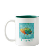 Turquoise Turtles 2-Tone Mug(left handle)