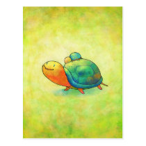 Turquoise Turtles Postcard postcards