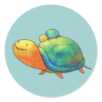 Turquoise Turtles Small Stickers